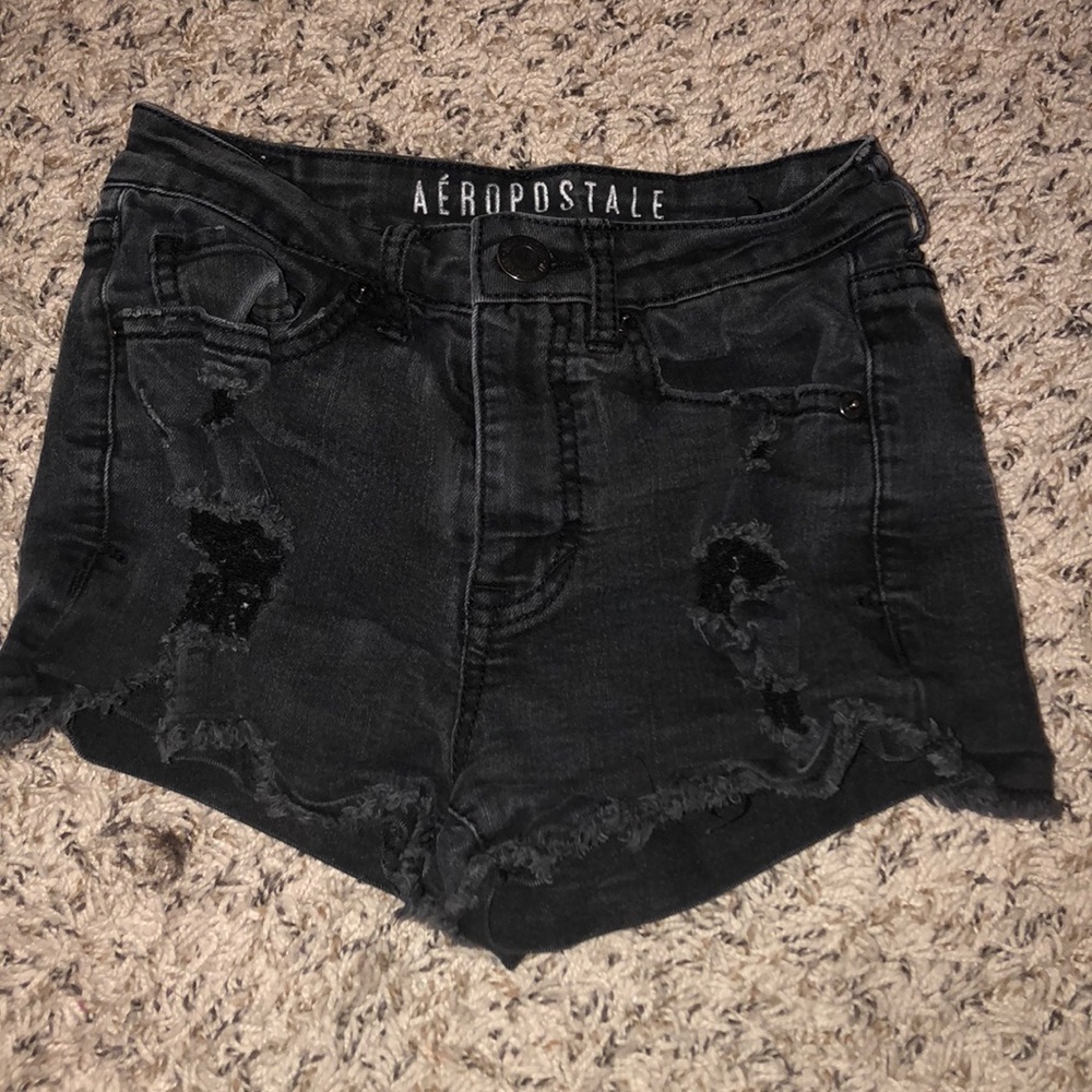 Aeropostale 000 black highwasted shorts